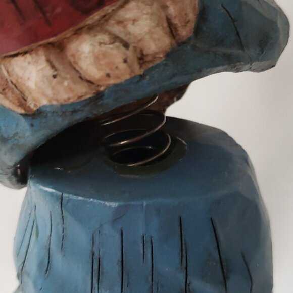Bobblehead gnome vintage hands at mouth metal heavy 9"h - Picture 8 of 13